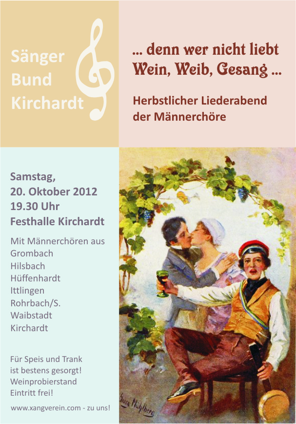 Plakat WeinWeibGesang.